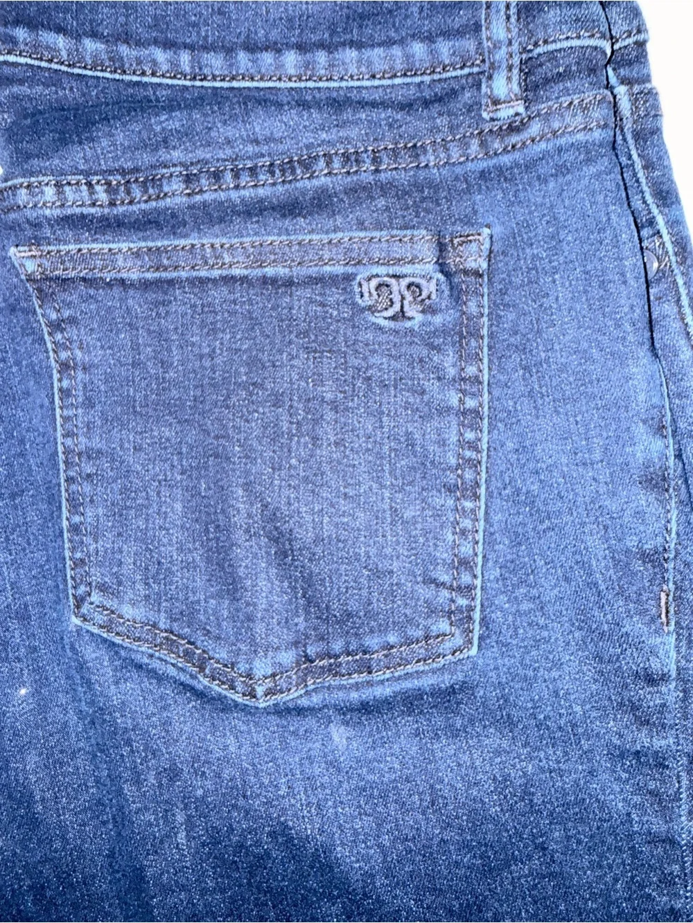 Tory Burch Women's Dark Blue Straight-Leg Jeans